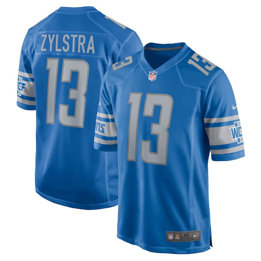 Men Detroit Lions #13 Brandon Zylstra Nike Blue Home Game Player NFL Jersey